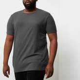 Thumbnail for your product : River Island Mens Big and Tall dark grey crew neck T-shirt
