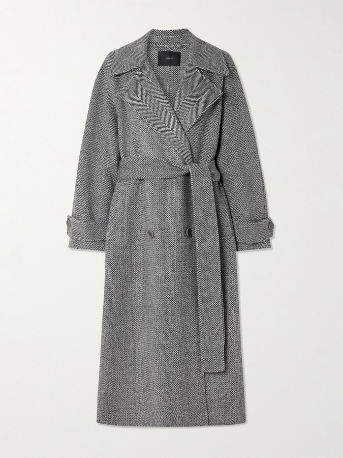 Joseph Arline Belted Double-breasted Wool And Cashmere-blend Coat