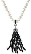 Thumbnail for your product : Lord & Taylor Sterling Silver, Freshwater Pearl, Diamond & Onyx Necklace