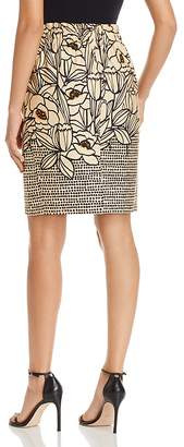 Donna Karan Floral-Print Pull-On Skirt