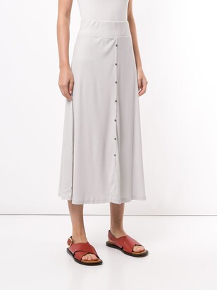 James Perse Ribbed Button Front Skirt