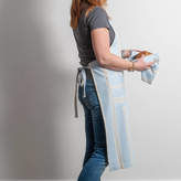 Thumbnail for your product : Cottage in the Hills Eastnor Blue Grey Ticking Stripe Organic Apron