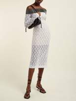 Thumbnail for your product : Christopher Kane Crystal-embellished Chantilly-lace Midi Dress - Womens - White