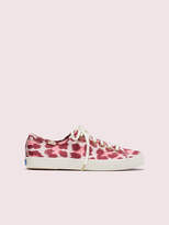 Thumbnail for your product : Kate Spade keds x new york kickstart leopard satin sneakers