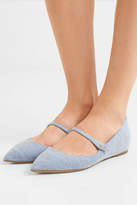 Thumbnail for your product : Tabitha Simmons Hermione Denim Point-toe Flats