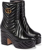 Thumbnail for your product : Gucci Leather platform ankle boots