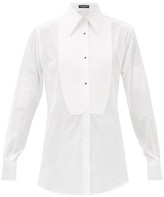 Thumbnail for your product : Dolce & Gabbana Bib-front Cotton-poplin Tuxedo Shirt - White