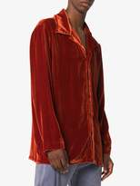 Thumbnail for your product : Edward Crutchley notched lapel velvet shirt
