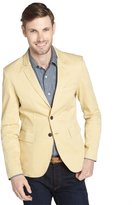 Thumbnail for your product : JACHS khaki brushed stretch cotton two button blazer