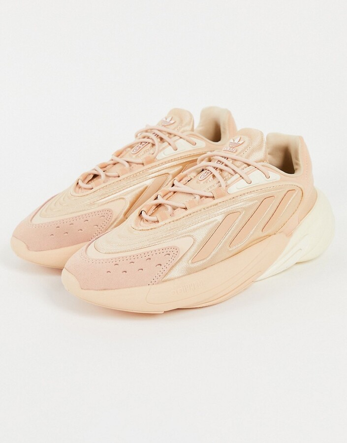 adidas Ozelia sneakers in beige and oatmeal - ShopStyle