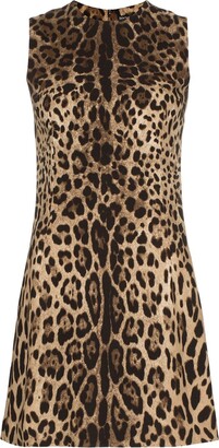 Dolce & Gabbana leopard-print A-line minidress