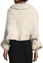 Thumbnail for your product : Adrienne Landau Knit Mink Fur Wrap w/ Pockets, Brown