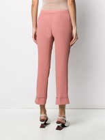 Thumbnail for your product : Semi-Couture Cropped Turn-Up Trousers