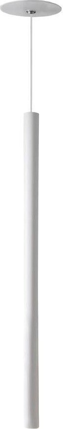 Nemo Lighting 1 Castiglioni & Menghi 'canna Nuda' Metal Pendant Lamp In White For Nemo Lighting