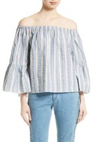 Thumbnail for your product : See by Chloe Women's Seersucker Off The Shoulder Top