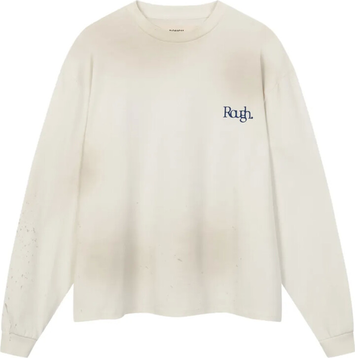 Rough long-sleeve logo-print T-shirt