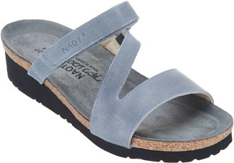 Naot Footwear Leather Asymmetrical Strapped Slide Sandals - Gabriela