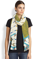 Thumbnail for your product : A Peace Treaty Cengis Ecrus Silk Scarf