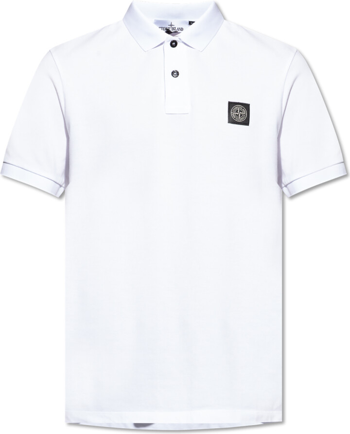 Stone Island Polo With Logo  - White