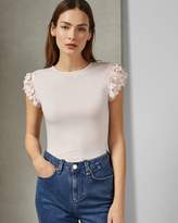 Thumbnail for your product : Ted Baker Floral Applique Sleeve T-shirt