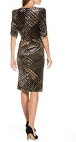 Thumbnail for your product : Eliza J Ruched Plaid Velvet Party Dress
