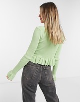 Thumbnail for your product : Daisy Street knit top with peplum hem and collar