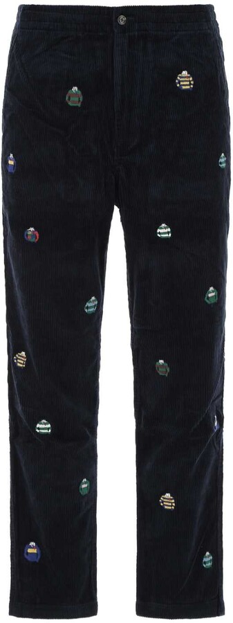 Polo Ralph Lauren Embroidered Corduroy Pants - ShopStyle Trousers