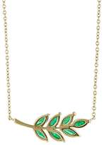 Thumbnail for your product : Finn Women's Emerald Leaf Charm Necklace