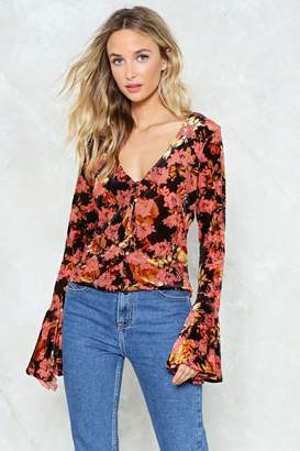Nasty Gal There She Grows Floral Top
