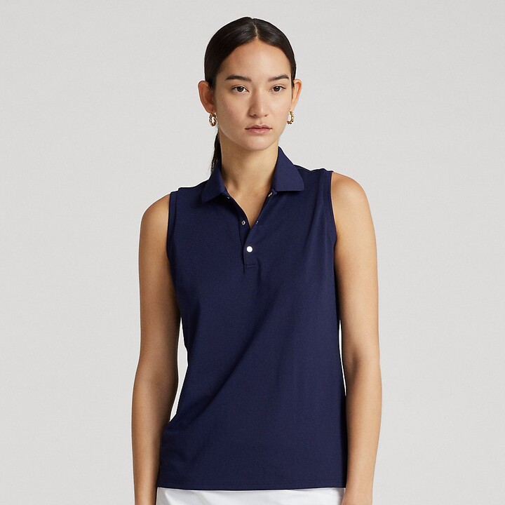 Elegant Lopez Size M Medium Black Sleeveless Collared Golf Shirt NWT