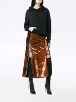 Thumbnail for your product : Ellery The Blues lace up velvet midi skirt