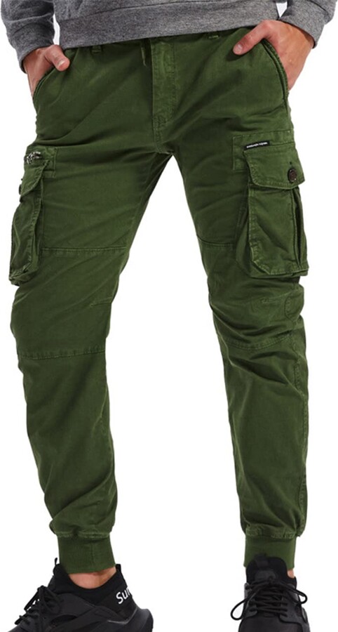 ebossy Men's Multi-Pocket Military Combat Ripstop Jogger Cargo Pants ...
