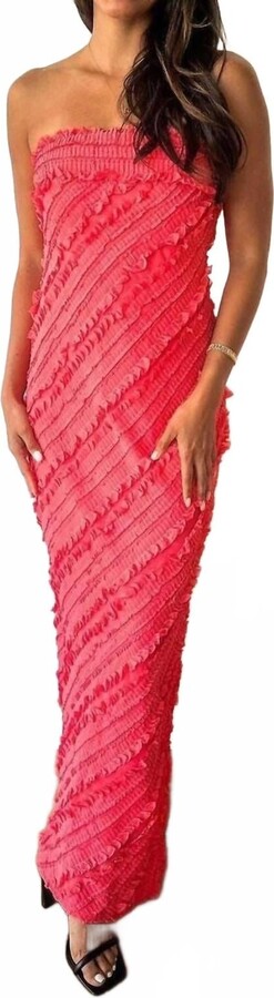2.7 AUGUST APPAREL Hot Topic Maxi Dress In Red