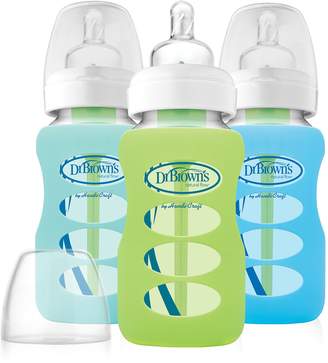 Dr Browns Dr. Brown's Options 3 Piece Wide Neck Glass Bottle in Silicone Sleeve