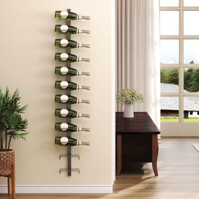 ColorLife Wall Wine Rack For 12 Wine Bottles DIY Detachable Wine Storage Organizer Wall Mount Wine Bottle Display Holder Used As One Or Four For KitchenPant