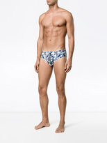 Thumbnail for your product : Dolce & Gabbana Majolica print swim briefs