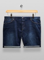 Thumbnail for your product : Topman BIG Indigo Denim Skinny Shorts*
