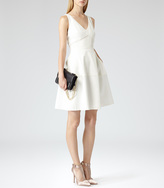 Thumbnail for your product : Reiss Natalia PANEL FIT AND FLARE DRESS IVORY