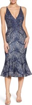 Thumbnail for your product : Dress the Population Isabelle Plunge Neck Lace Trumpet Dress