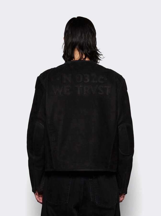 032c Thistles Leather Janker Black