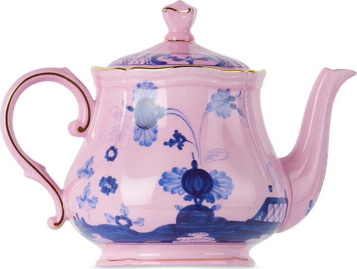 Ginori 1735 Pink Oriente Italiano Teapot