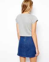 Thumbnail for your product : ASOS Crop T-Shirt with Roll Sleeve