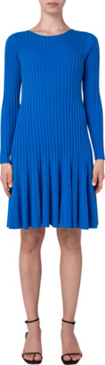 Akris Punto Ribbed Wool Sweater Dress
