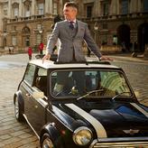 Thumbnail for your product : Charles Tyrwhitt Prince of Wales Hanover check slim fit business suit trouser