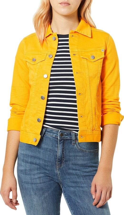 mustard denim jacket womens