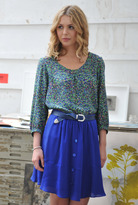 Thumbnail for your product : Brora Crinkle Silk Skirt