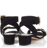 Thumbnail for your product : Jimmy Choo DACHA 35 Black Suede Sandals with Jewelled Buckle