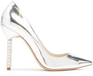 Sophia Webster Coco crystal embellished-heel leather pumps