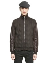 Thumbnail for your product : Dolce & Gabbana Quilted Wool Flannel Bomber Jacket