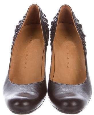 Chie Mihara Leather Round-Toe Pumps
